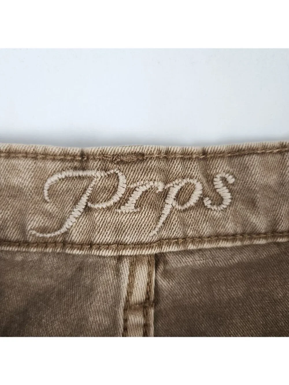 Prps Le Sabre Jeans Men 30x33 Brown Khaki Slim Straight Leg Japanese Denim NWT